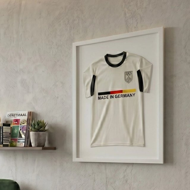 K-Möbel Premium Echtholz Trikotrahmen Weiß für Kindertrikots und Fan Shirts B/H: 50 x 70 cm - Bild 1
