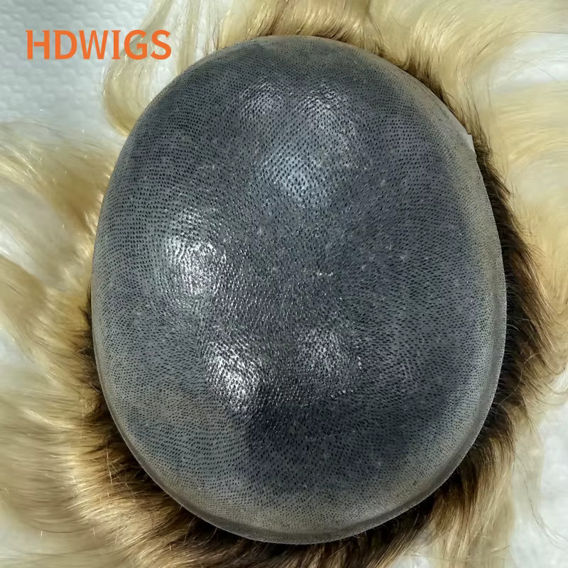 HDWIGS Herren-Toupet, Echthaar-Ersatzsystem, Voll-PU - Bild 3