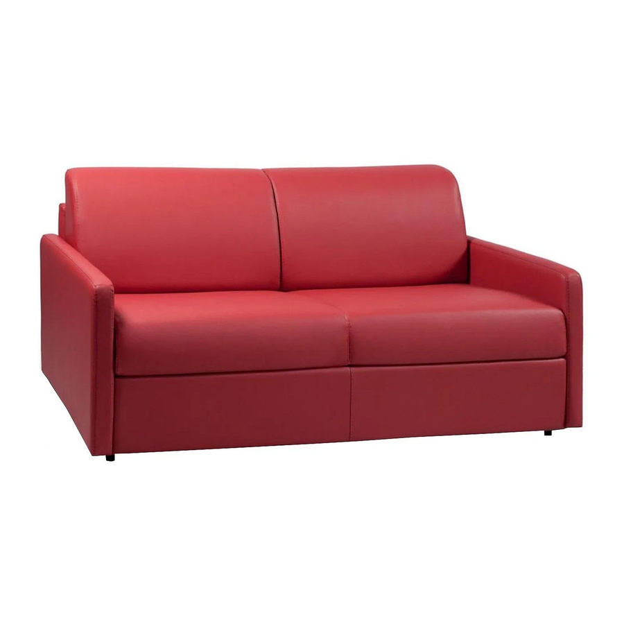 Vente-unique Schlafsofa Calife in Rot mit Kunstlederbezug und Schaumstoffpolsterung, Breite: 170 cm - Bild 2
