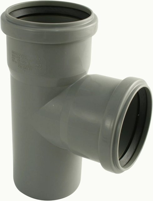 Marley HT-Einfachabzweig 87 Grad DN 40/40 in Grau - Bild 1