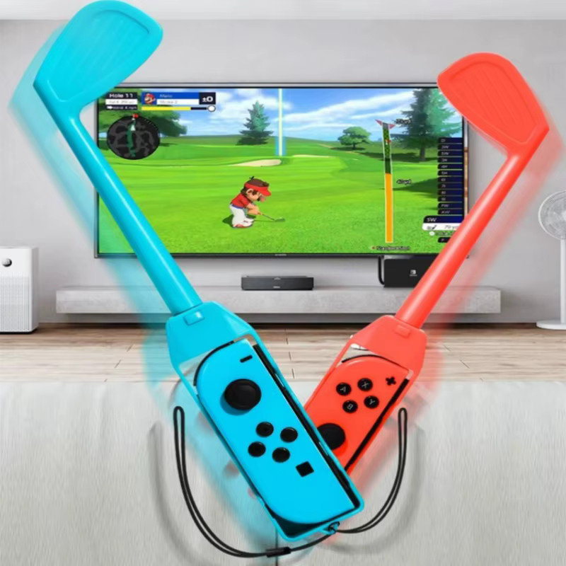 Benicabaly Golfclub-Griffe für Nintendo Switch Joy Pad Controller, 2er-Set, Blau & Rot - Bild 2