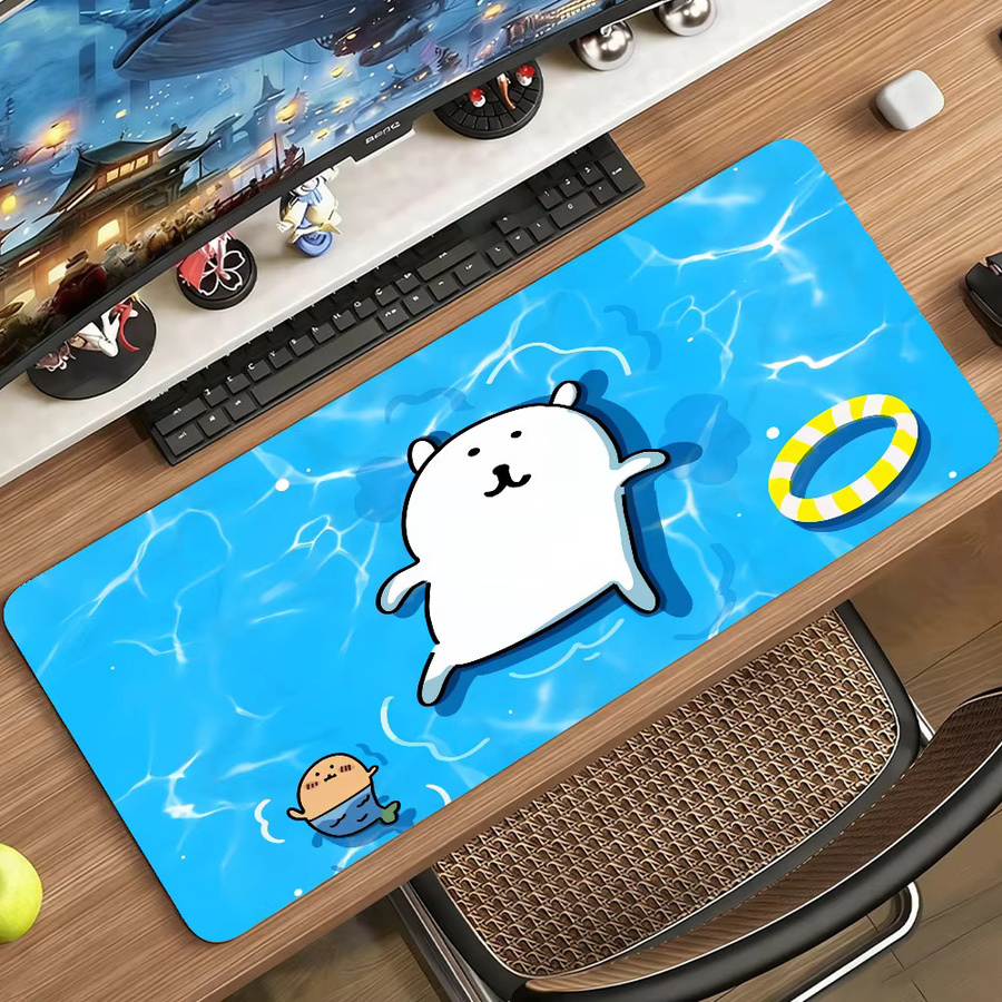 J-Joke B-Bears Mauspad Cartoon Design in Blau, rutschfeste Gummi-Schreibtischunterlage für Gamer und Büro - Bild 4