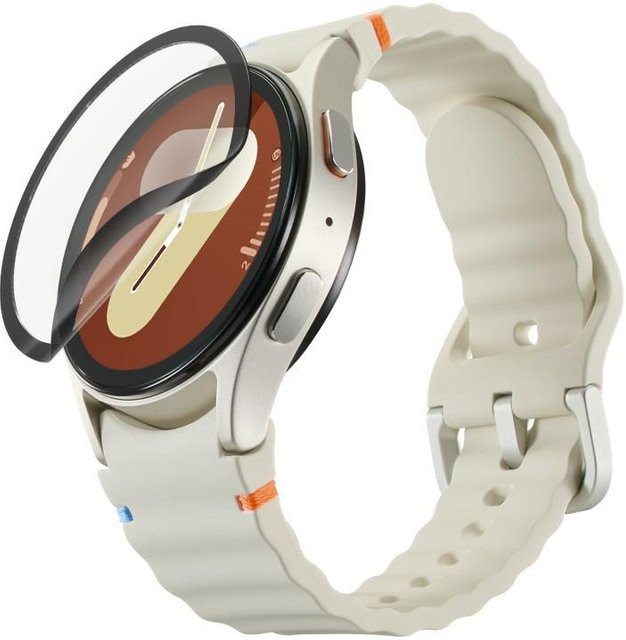 Samsung Super Hybrid Displayschutz für Galaxy Watch8 Classic, 46 mm, Schwarz, Transparent mit Montagehilfe - Bild 1