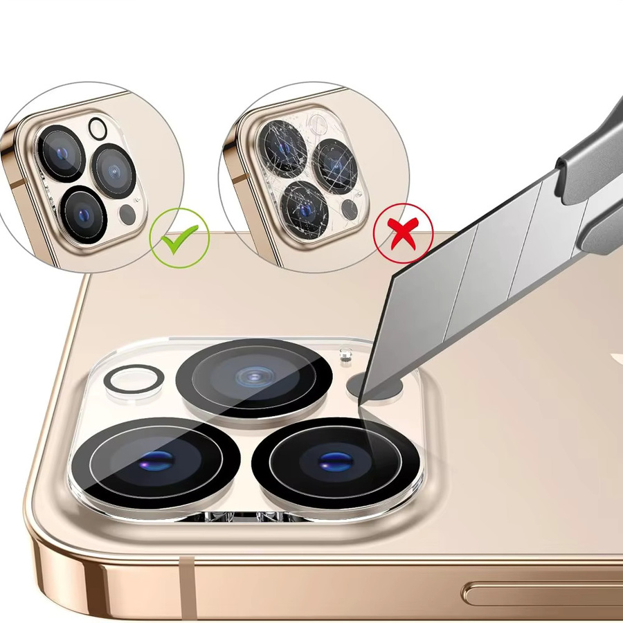 HD Kamera Objektiv Schutz aus gehärtetem Glas für Apple iPhone 17 Air 16E 15 14 Plus 13 12 Pro Max, transparent - Bild 2