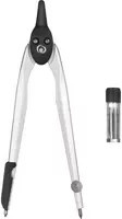 Herlitz Zirkel aus Metall in Silber und Schwarz mit Verlängerungsstab - Bild 1