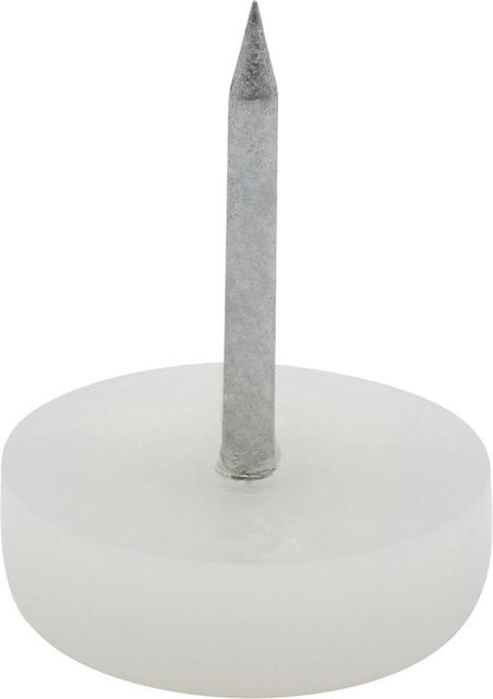 Wagner Nagelgleiter-Set EH0921 aus Kunststoff in Weiß, 4-teilig, Durchmesser: 22 mm, Höhe: 6 mm - Bild 1