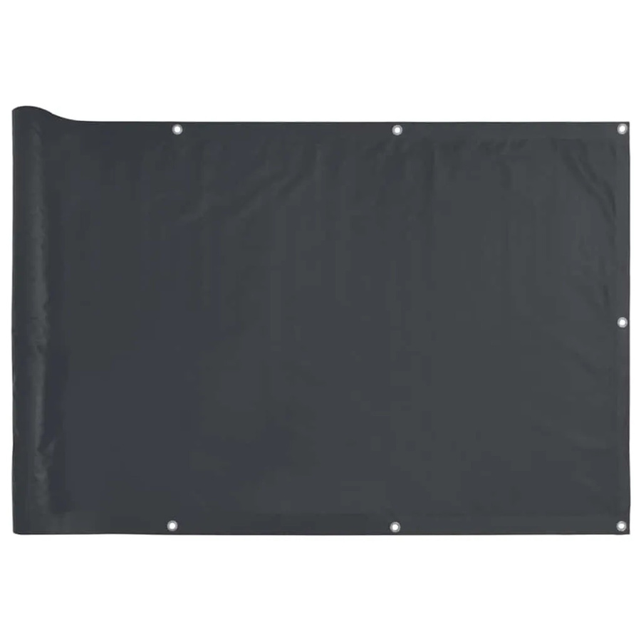 vidaXL Balkon-Sichtschutz in Anthrazit aus PVC, Breite: 400 cm, Höhe: 75 cm - Bild 2