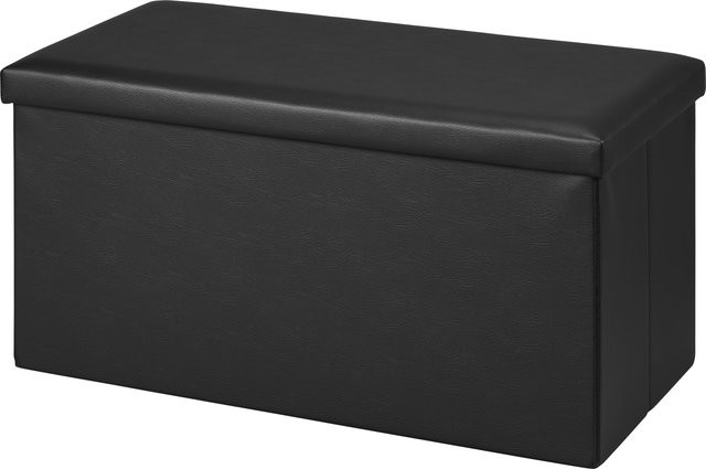 LIVARNO Sitztruhe klappbar in Schwarz mit abnehmbarem Bezug, B/T/H: 76,0 x 37,5 x 37,5 cm - Bild 1