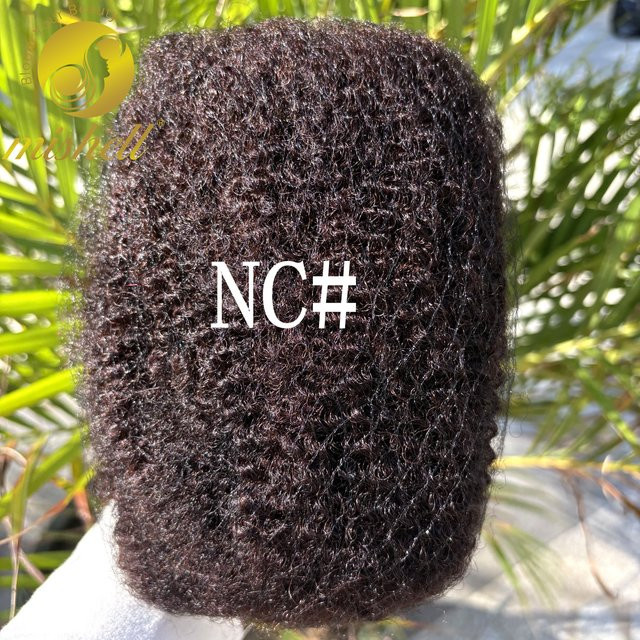 MISHELL Afro Kinky Bulk Echthaar-Extensions, 10-18 Zoll, 30/50g - Bild 1