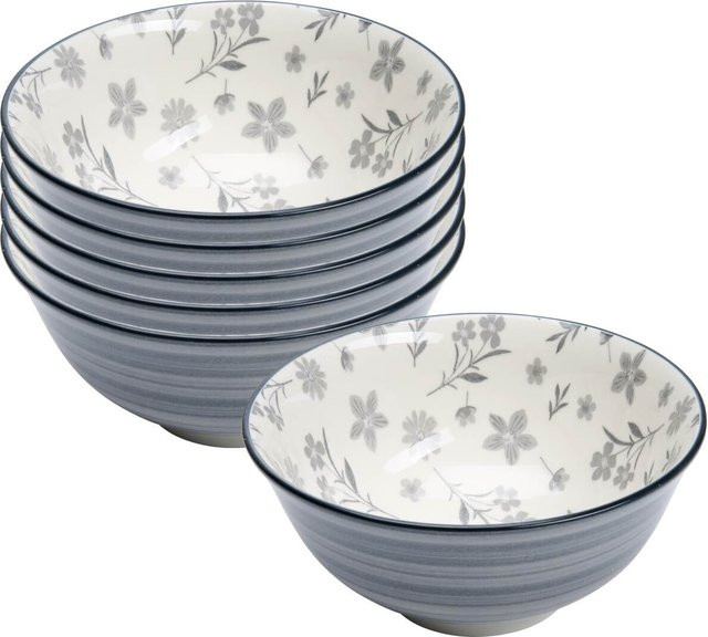 Ritzenhoff & Breker Beilagenschalen Sendai Blume, 6er Set, Multicolour, Durchmesser: 11,5 cm - Bild 1