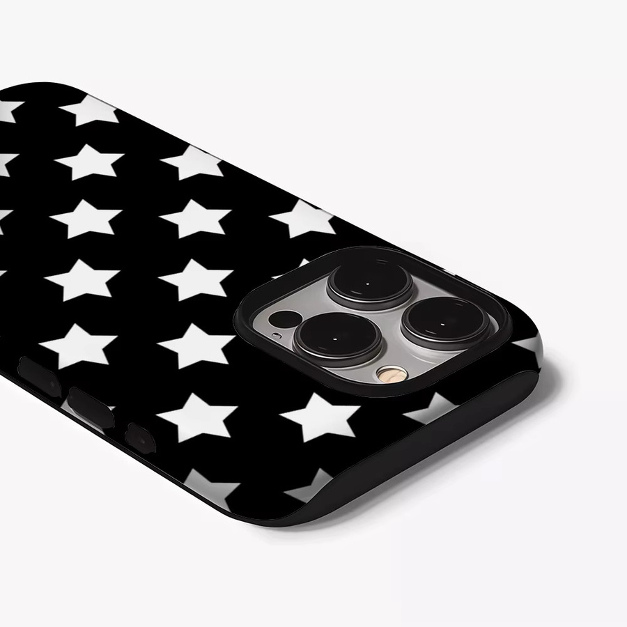 Potdemiel Handyhülle Midnight Starfield für iPhone 17 16 15 14 13 Pro Max Plus mit doppelschichtiger Rückseite in Schwarz - Bild 3
