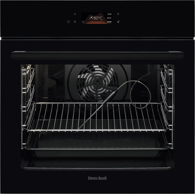 Dieter Knoll Einbaubackofen DKP39906BK in Schwarz mit Pyrolyse, LED-Display und Glaselementen - Bild 1