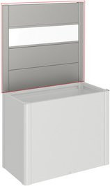 Biohort Sichtschutzelement DaVinci aus Metall und Acrylglas in Grau, H x B: 91 x 102 cm - Bild 1