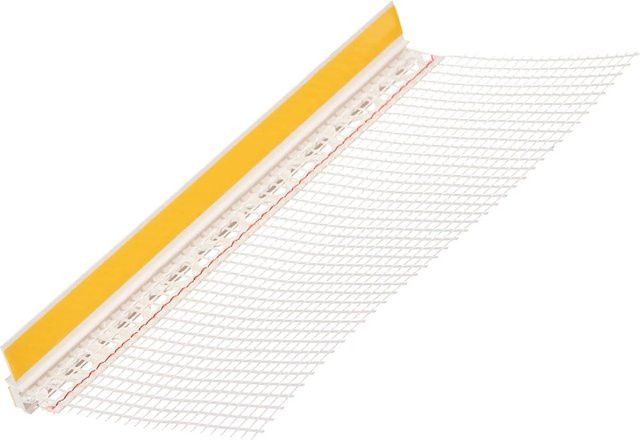 Protektor Anputzleiste aus PVC mit Glasfasergewebe in Weiß, B: 5,0 cm, H: 0,9 cm, L: 260 cm - Bild 1