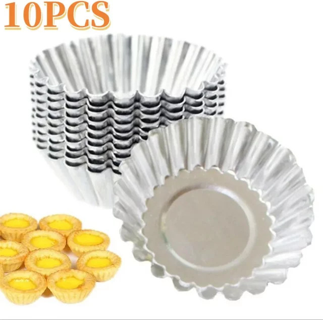 10er Set Antihaft Muffinform Silber für Cupcakes, Cookies und Gebäck - Bild 1