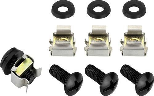 Monacor MZF-8645 Käfigmuttern-Schraubenset mit Unterlegscheiben in Silber - Bild 1