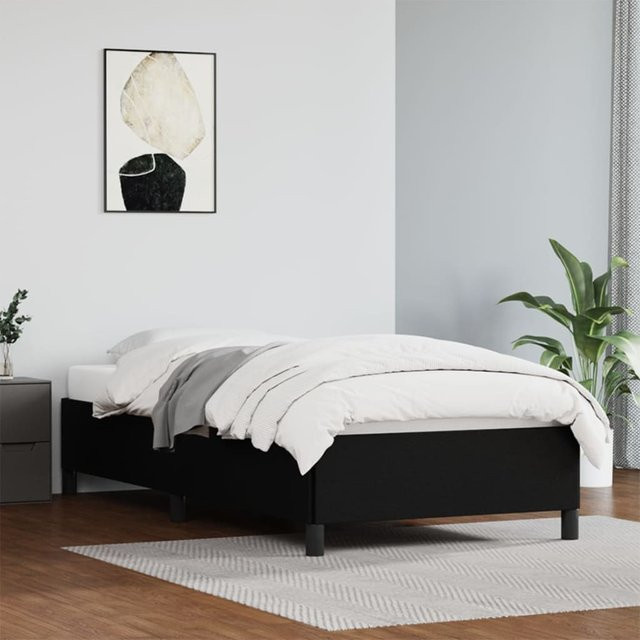 vidaXL Bettgestell gepolstert in Schwarz aus Kunstleder B/T/H: 100 x 200 x 35 cm - Bild 2