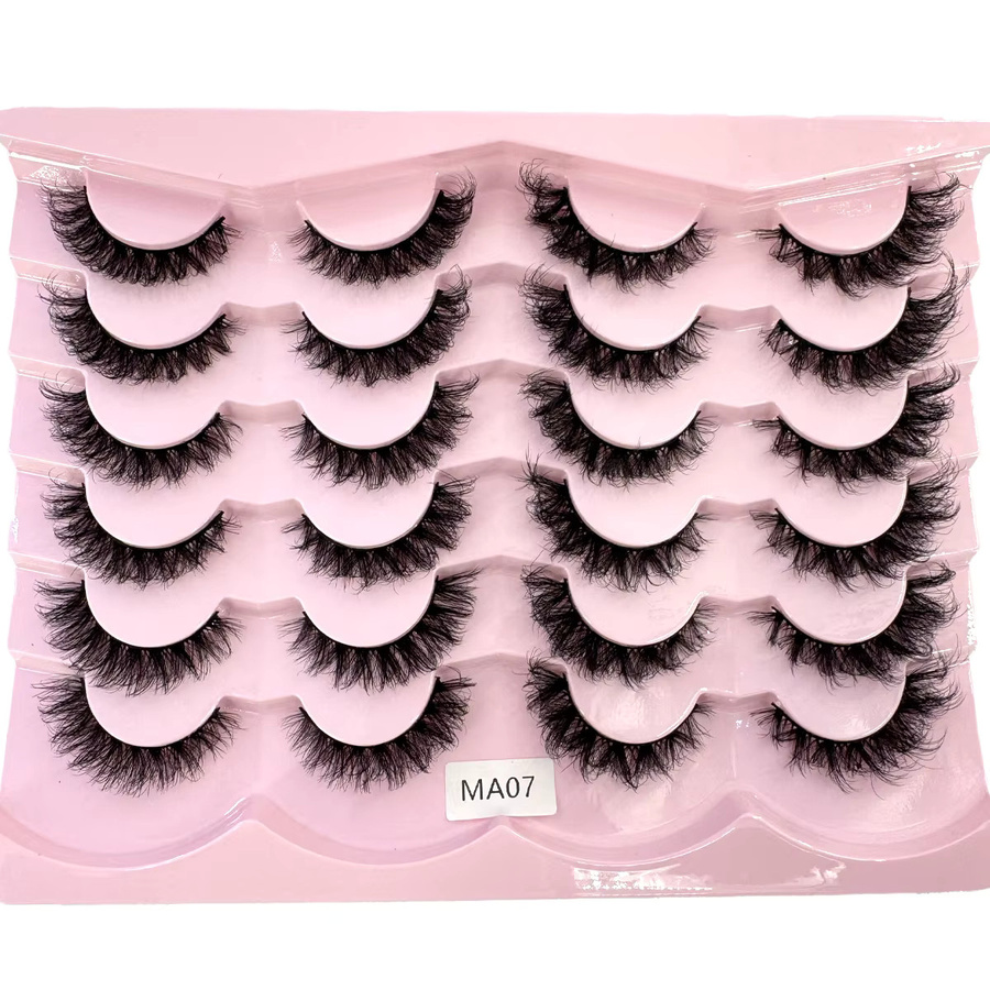 AMSDCN Wimpern-Set, 12 Paar, natürlich, Unisex - Bild 5