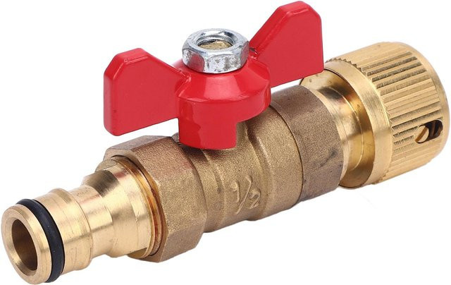 Sonoff Vierteldreh-Kugelhahn NPT 3/8 Zoll Innengewinde auf Außengewinde Wasserrohradapter aus Messing für Hochdruckreiniger und Autoschlauch - Bild 1