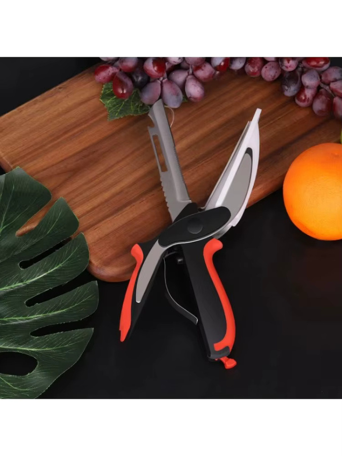 Dobeli 6 in 1 Multiküchenschere aus Edelstahl zum Schneiden von Fleisch und Gemüse mit abnehmbaren Klingen - Bild 4