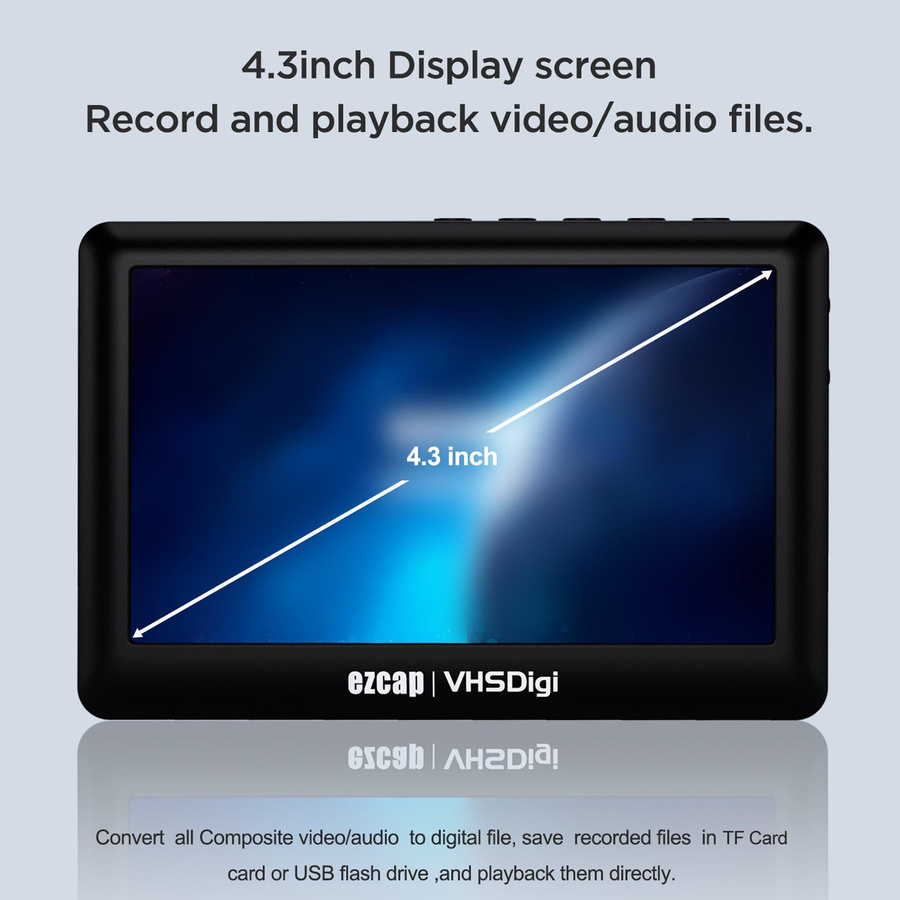 Ezcap 180 AV-Recorder Video-Audio-Capture-Box als Analog-Digital-Konverter für RCA auf USB-A, Schwarz - Bild 8