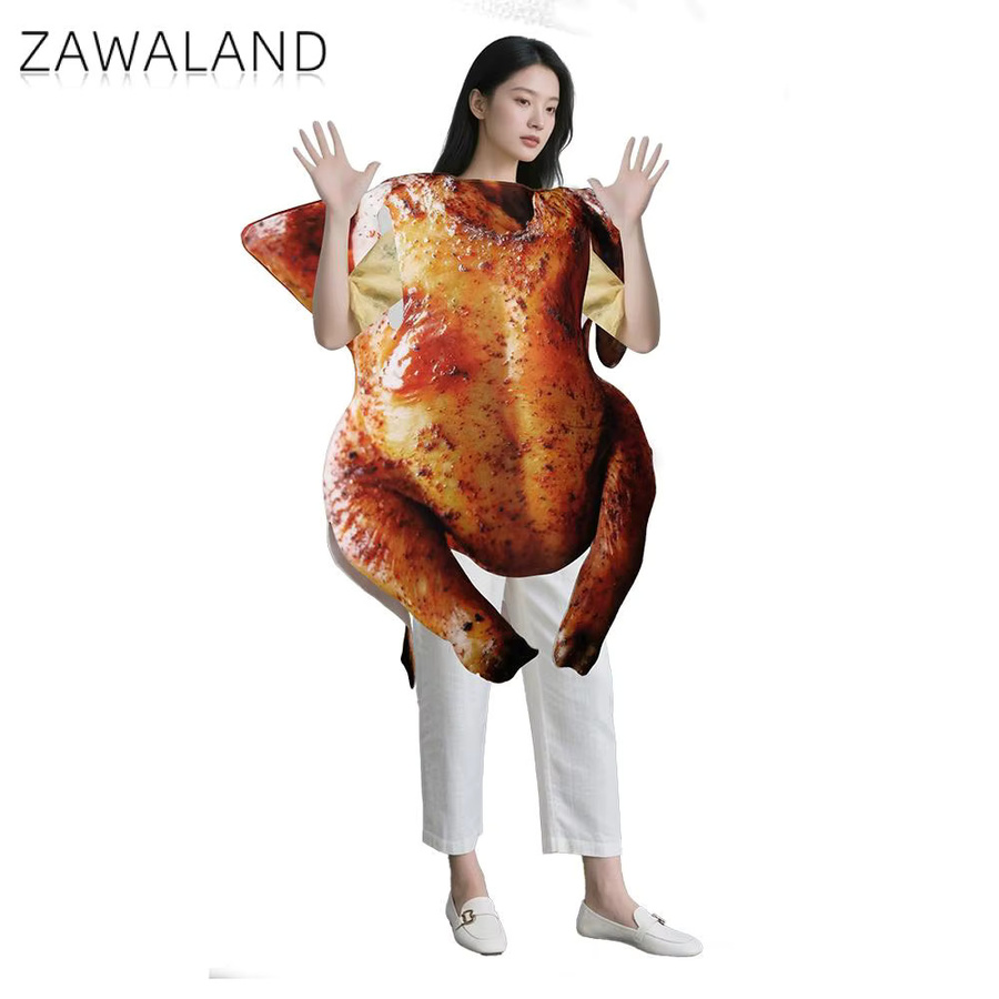 Zawaland Truthahn-Kostüm, Schwammanzug, Braun, Unisex - Bild 2