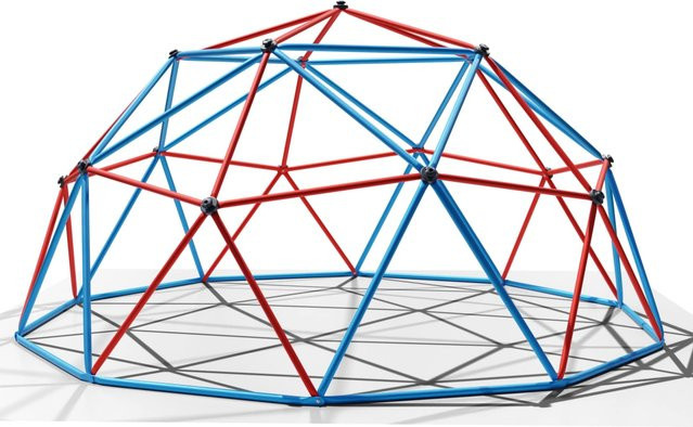 DomeClimber Kinder Kletterkuppel Geodome 12FT Klettergerüst in Blau/Rot, B/T/H: 360 x 360 x 180 cm - Bild 1