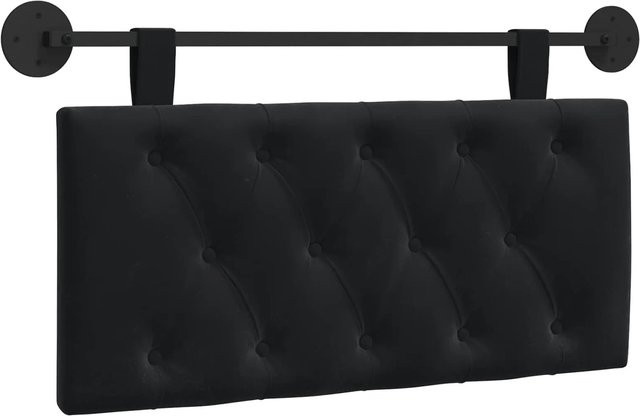 vidaXL Wandmontiertes Polsterpaneel aus Samt in Schwarz, B/H/T: 90 x 55 x 7 cm - Bild 1