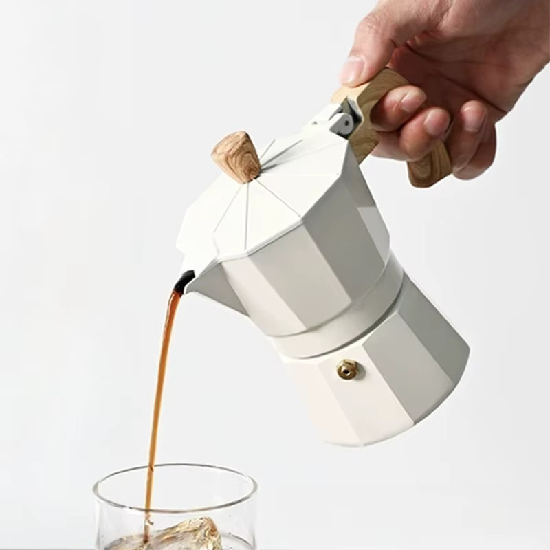 JUSTINLAU Kaffee-Set mit manueller Kaffeemühle, Espresso Maker, Moka Topf, Glas und Keramiktasse in Schwarz - Bild 2