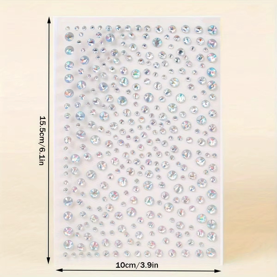 Strass-Gesichtsjuwelen-Aufkleber, 3D-mehrfarbig, selbstklebend, Unisex - Bild 3