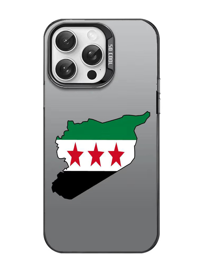 Handyhülle mit Syrien Flaggen Design für Apple iPhone 11 bis iPhone 17 Pro Max, Matte Laser Aurora stoßfeste Schutzhülle - Bild 4