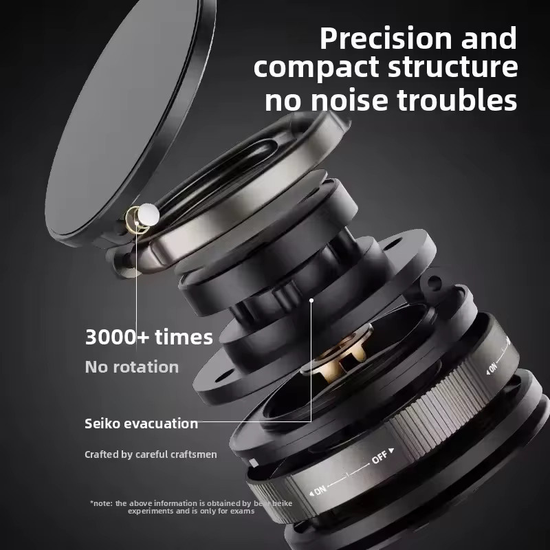 DIXSG Magnetische Vakuum-Telefonhalterung mit 360 Grad Rotation und doppelseitigem Saugnapf, faltbarer Navigations-Autohalter in Schwarz oder Weiß - Bild 5