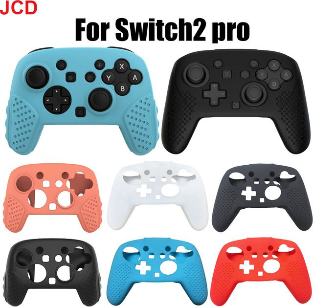 JCD Silikon Schutzhülle in Rot für Nintendo Switch Pro Controller mit Joystick-Grifffolien - Bild 1