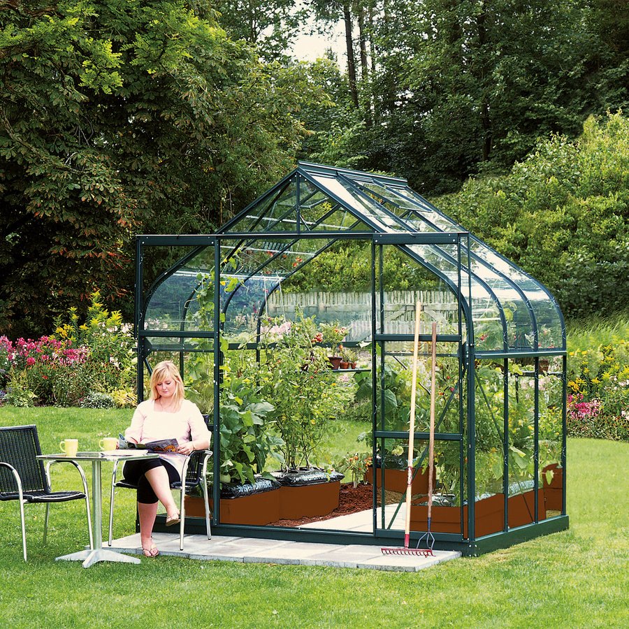 Vitavia Gewächshaus Diana 5000 in Smaragd Grün mit 5,0 m² Fläche und 3 mm ESG-Glas - Bild 2