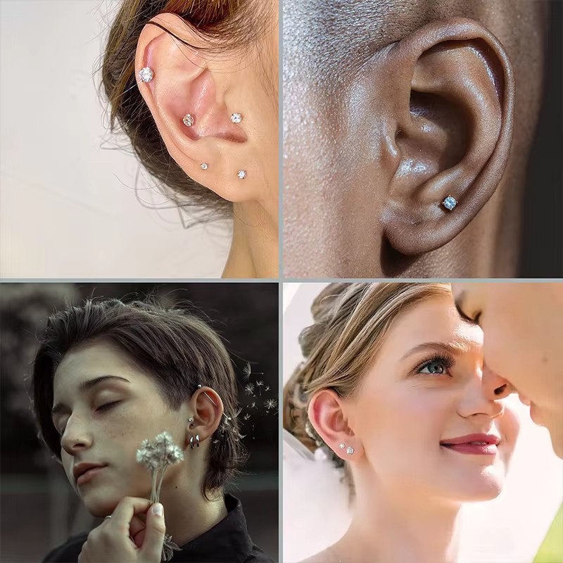 mling Nasenseptumring, Edelstahl, Zirkonia, Unisex - Bild 3