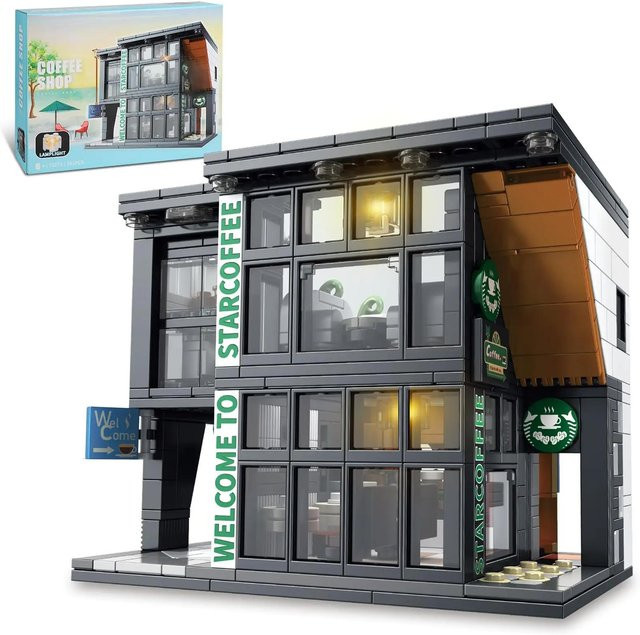 Binchi Keji Travel City Coffee House Bausteine Set, 581 Teile, ab 6 Jahren - Bild 1