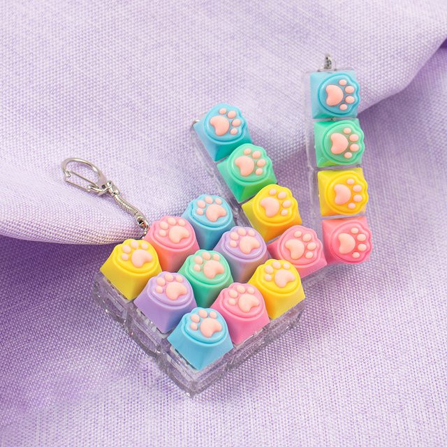 Venit Keys Katzenpfoten-Schlüsselanhänger, Tastatur-Klicker, Fidget-Spielzeug - Bild 1