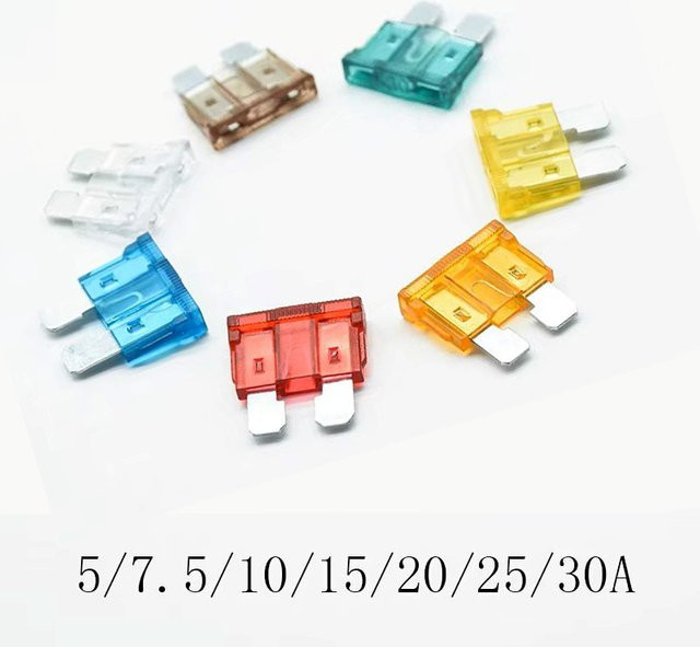 20er Set AMP Flachsicherungen aus Zinklegierung und Kunststoff für Auto und LKW, Multicolor, 19 x 19 mm - Bild 1