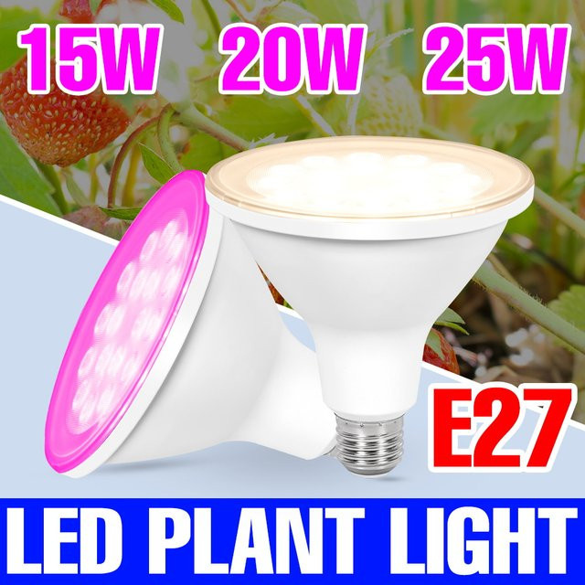 CanLing 25W E27 LED Grow Light mit Vollspektrum für Obst, Gemüse und Topfpflanzen in Weiß - Bild 1