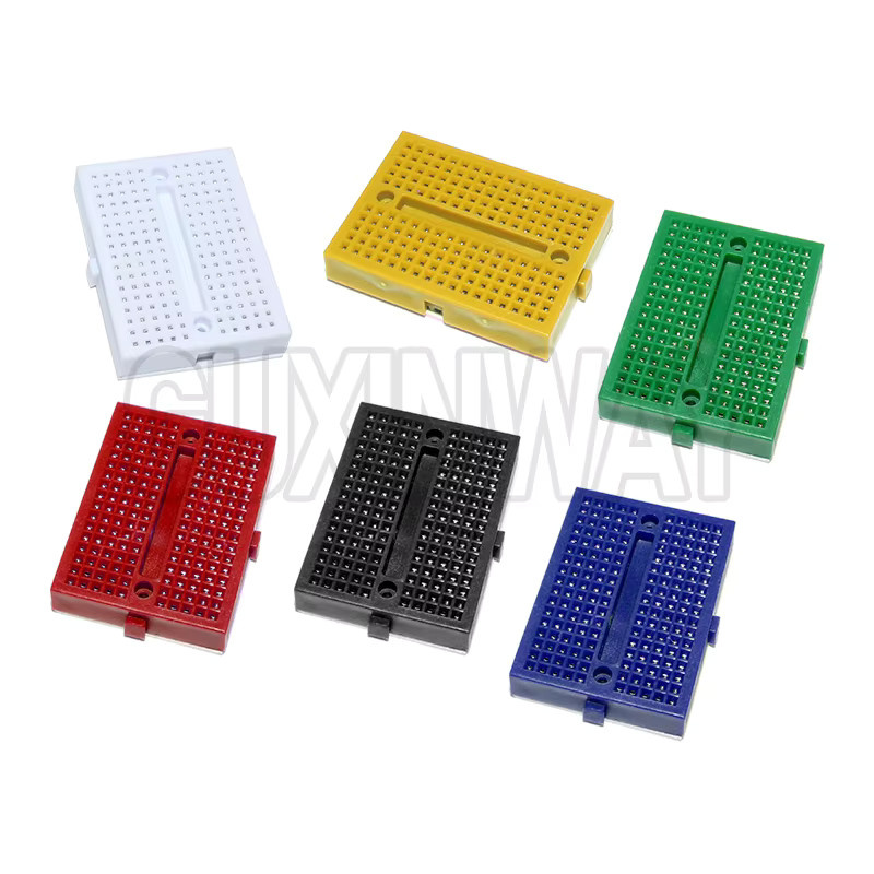 6-teiliges GUXINWAY Mini-Breadboard-Set mit 170 Verbindungspunkten, lötfreie SYB-170 Prototype PCB-Breadboards für Arduino und Raspberry Pi - Bild 1