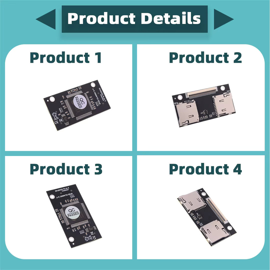 SPEEDIER Dual-TF-Karten-zu-CE-ZIF-Adapterkarte für IPOD Classic 3-7 Video und Industrie-PC-Recorder in Schwarz - Bild 3