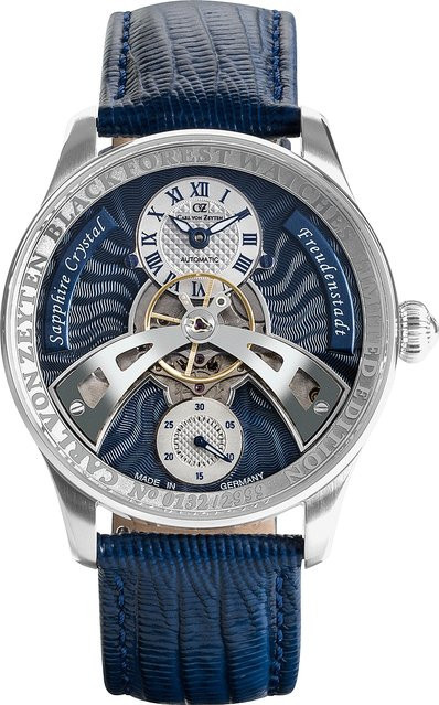 Carl von Zeyten Herrenuhr Automatik, Edelstahl, Blau, 42 mm - Bild 1