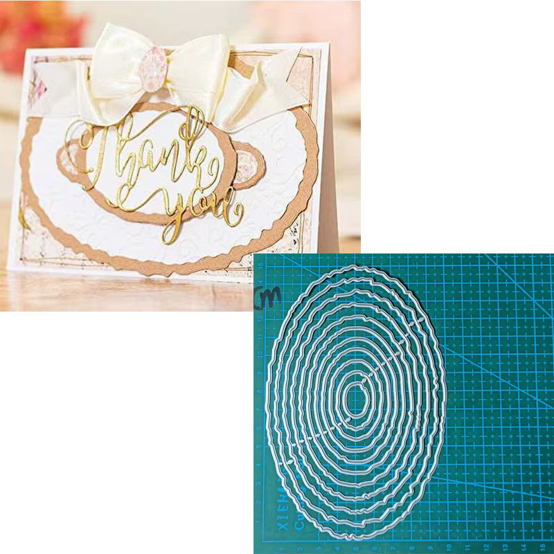 Metall Bordüre Rahmen Stanzform in Silber für Scrapbooking und Papierhandwerk - Bild 3