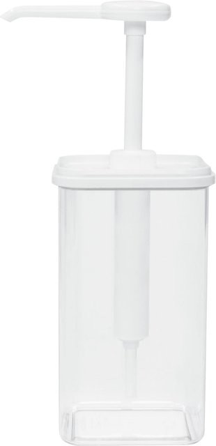 Schneider Dosierspender eckig weiß/transparent, Volumen: 1,4 l, B/T/H: 11 x 11 x 17,5 cm - Bild 1