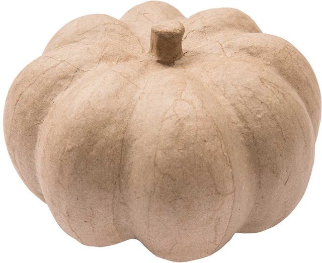 Rico Design Kürbis aus Pappmaché in Braun für Herbst und Halloween, Höhe: 20 cm, Breite: 11 cm, Tiefe: 11 cm - Bild 1
