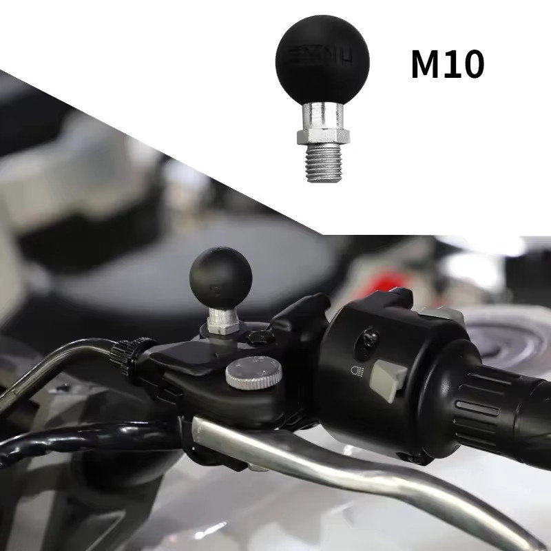 Pljljmsw Kugelkopf Mount Adapter 25mm für RAM Halterungen, Schwarz, kompatibel mit M6 M8 M10 Schrauben für Motorrad und Fahrrad Spiegelhalterung - Bild 2