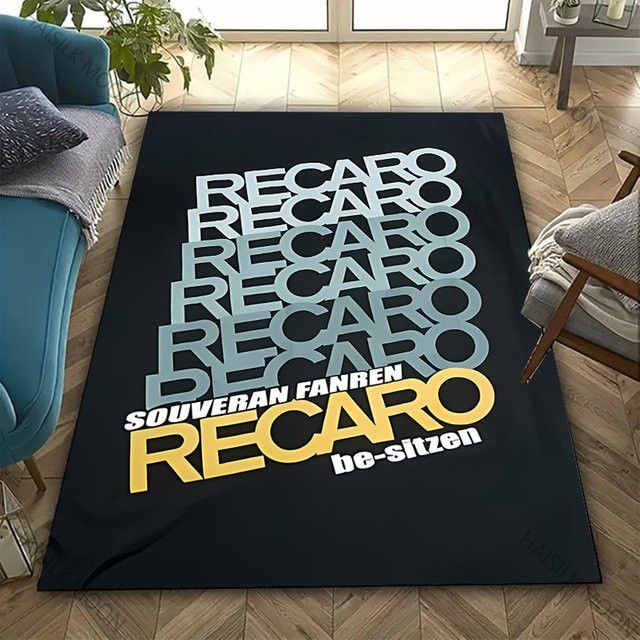HAISILK MOON Druckteppich mit R-Recaro-Logo-Muster für Wohnzimmer, Schlafzimmer und Büro - Bild 1