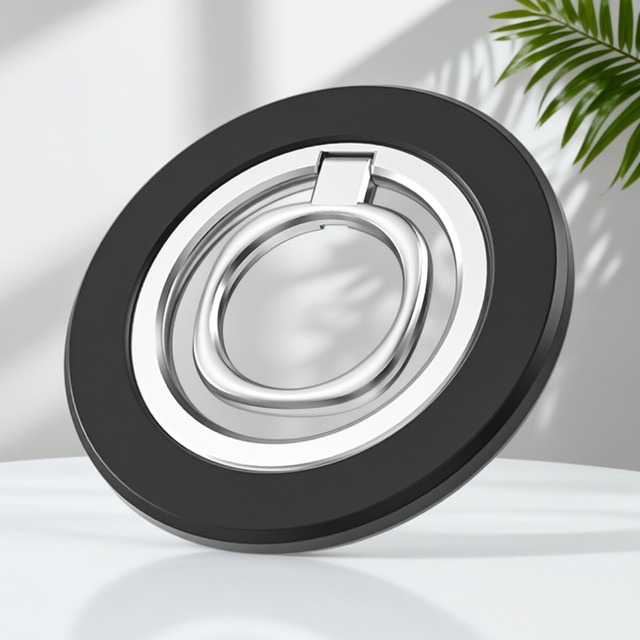 WSSHE Magnetischer Fingerringhalter für MagSafe-Smartphones in Schwarz, Handyständer und Griffhalterung für iOS-Geräte - Bild 1