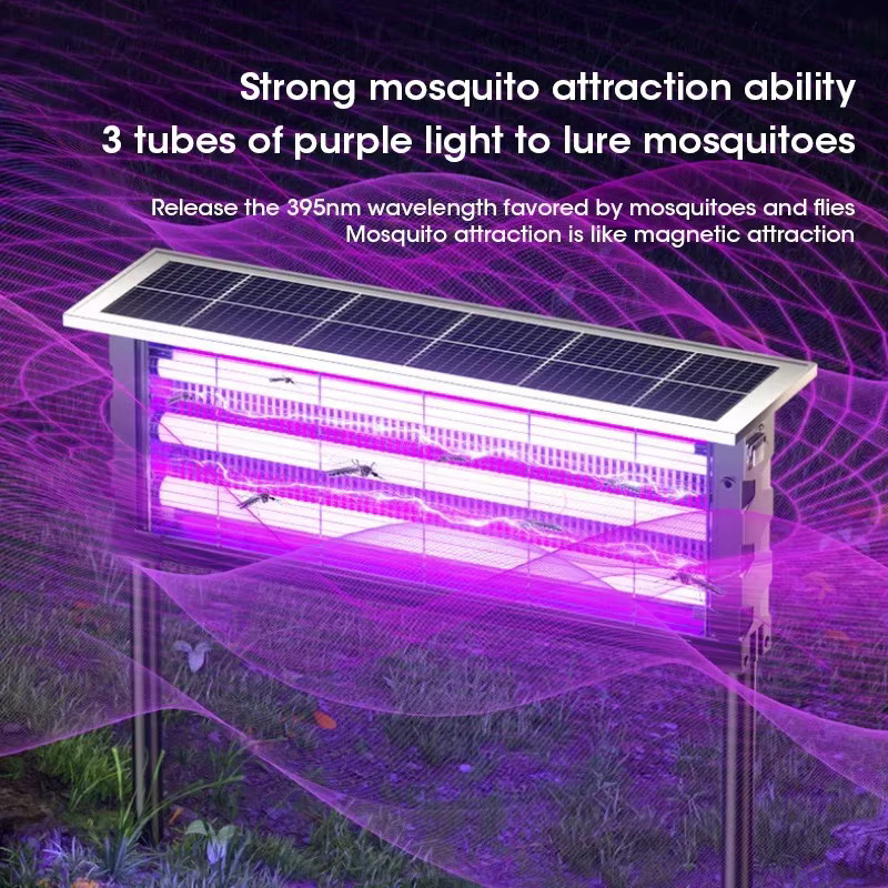 JOYINLED Solar Mückenkiller-Lampe Wasserdichte UV-Außenleuchte mit 3 Röhren für elektrischen Mückenschutz - Bild 2