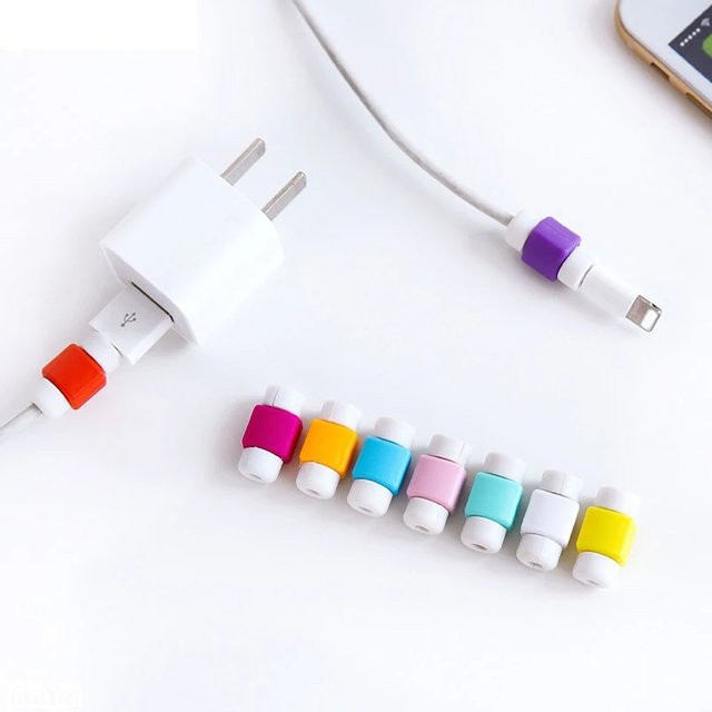 10er Set universelle Ladekabel-Schutzhüllen in Multicolour für Apple und Android zur Vermeidung von Kabelbrüchen - Bild 1